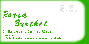 rozsa barthel business card